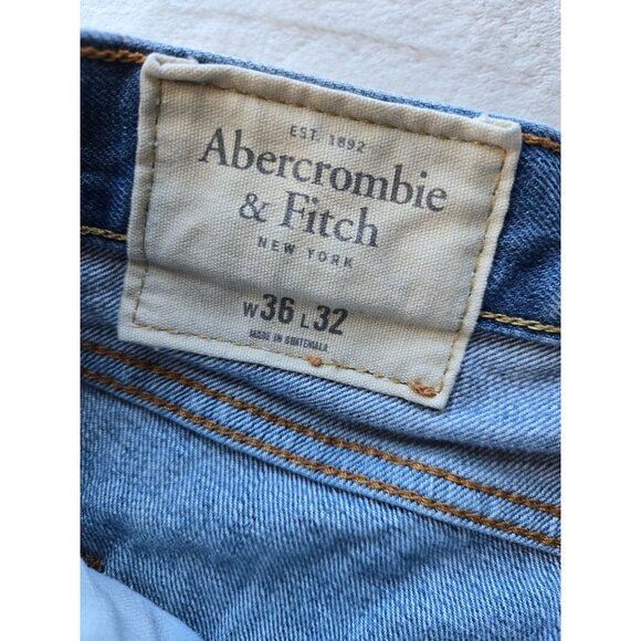 Abercrombie & Fitch Mens 36x32 The A&F Skinny Jeans Light-Wash Denim But… - Picture 3 of 13